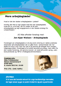 Arbejdsglæde foredrag i Ribe, med Jon Kjær Nielsen